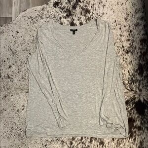 Express Women's Grey Long Sleeve Top